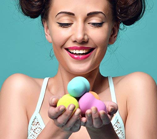 Essencell Cosmetic Pro Makeup Blender Sponges 2pc Pack – Easily Blend Liquid Foundation,Highlight and Contour-Flawless…