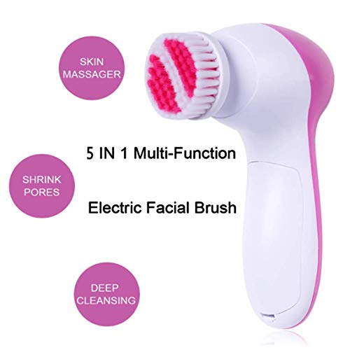 Xesscare Waterproof Facial Cleansing Spin Brush Set with 9 Exfoliating Brush Heads – Complete Face Spa System Advanced…
