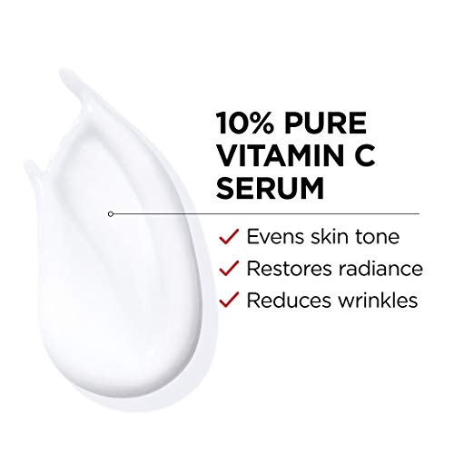 L’Oreal Paris Revitalift 10% Pure Vitamin C Face Serum, Radiant and Brighter Skin, Visibly Reduced Wrinkles, Fragrance…