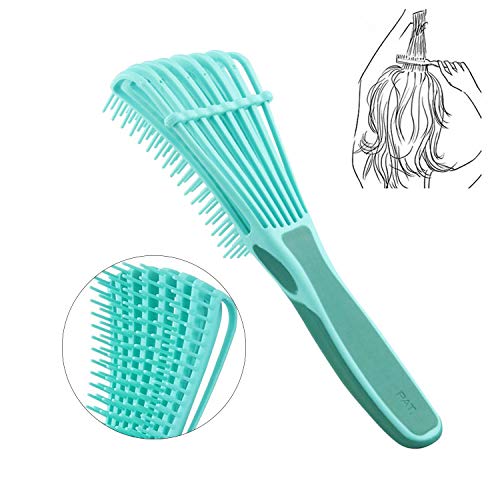 Detangling Brush for Curly Hair, Black Hair Detangler, Afro Textured 3a to 4c Kinky Wavy, for Wet/Dry/Long Thick Curly…