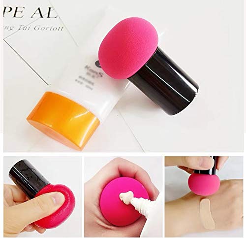 5 Pack Round Head Small Mushroom Puff Beauty Makeup Tool Sponge Puff Wet and Dry Air Cushion BB Cream Foundation Flutter
