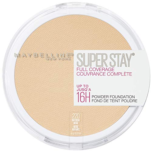 Maybelline Super Stay Full Coverage Powder Foundation Makeup, Up to 16 Hour Wear, Soft, Creamy Matte Foundation, Natural…