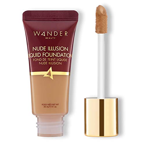 Foundation Liquid Makeup – Color Corrector – WANDER BEAUTY NUDE ILLUSION LIQUID FOUNDATION – Vegan Makeup, Buildable…