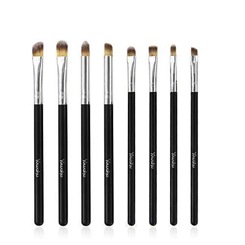 Eyeshadow Eyeliner Brush Blending Concealer Makeup Brushes Set 8Pcs Black Eye Shadow Make Up Tools Kits