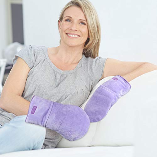 REVIX Microwavable Heating Mittens for Hand and Fingers to Relieve Arthritis Pain Heated Hands Mitts Warmers 1 Pair…