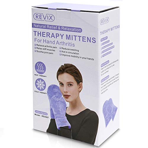 REVIX Microwavable Heating Mittens for Hand and Fingers to Relieve Arthritis Pain Heated Hands Mitts Warmers 1 Pair…