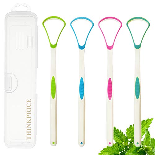 Tongue Scraper Cleaner 100% BPA Free Tongue Scrapers with Travel Handy Case for Adults, Kids, Healthy Oral Care, Easy to…