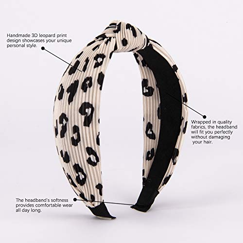 Knot Headband For Women | Comfortable And Stylish Top Knot Headband For Women | Hair Accessories For Women | Leopard…