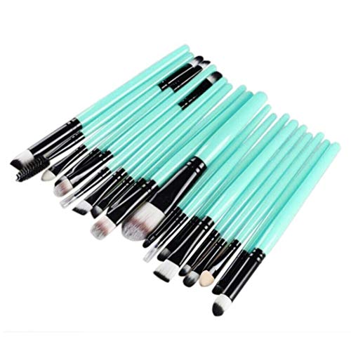 CINIDY 20 pcs Makeup Brush Set tools Make-up Toiletry Kit Wool Make Up Brush Set (Black)