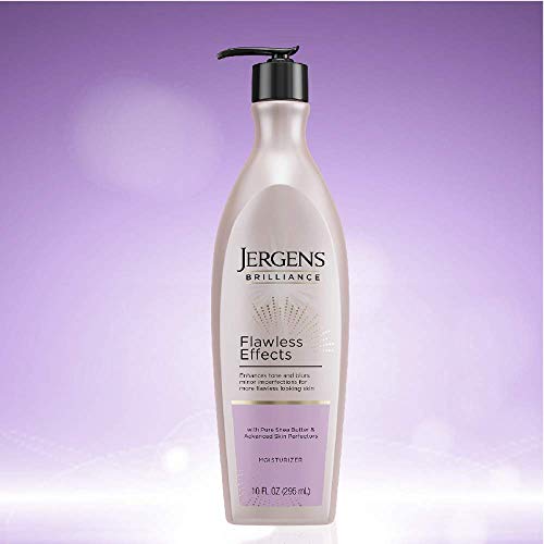 Jergens Brilliance Flawless Effects Body Moisturizer, for Balanced Skin Tone, 10 Ounce Pump, with Sheer Blush Pigments…