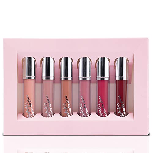 Matte Liquid Lipstick set, 6 PCS Velvety Lip Gloss Kit, Non-stick Cup Waterproof Long Lasting, Nude Lip Gloss Beauty…