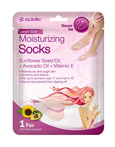 Epielle Moisturizing Hand & Foot Masks (Glove & Socks 12pk) for Dry Hand, Dry & Cracked heel Spa Masks Sunflower Seed…