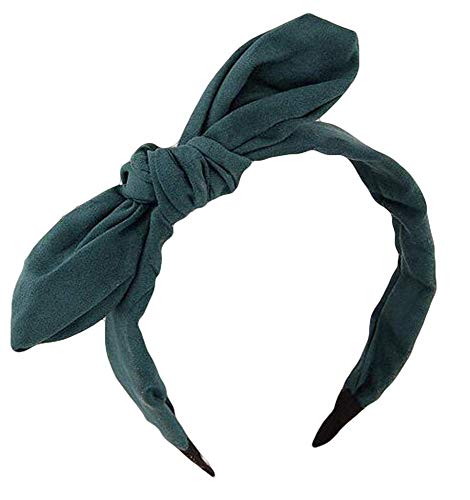 Qiabao 5 Pack Assorted Wire Bow Tie Hard Headband Hair Band for Women Girls