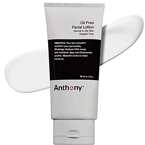 Anthony Oil Free Facial Lotion – Men’s Hydrating Face Moisturizer for Normal to Oily Skin – Anti-Aging and Antioxidant…