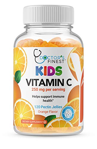 DOCTOR’S FINEST Vitamin C Gummies for Kids – Vegan, GMO Free & Gluten Free – Great Tasting Orange Flavor Pectin Chews…