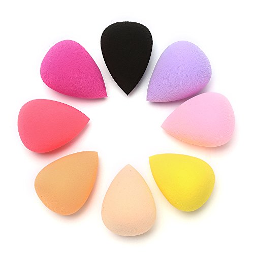 Bromose 8 Pcs Makeup Blender Sets Sponges Beauty Flawless Water Droplets Sponge Foundation Puff, Flawless Foundation…