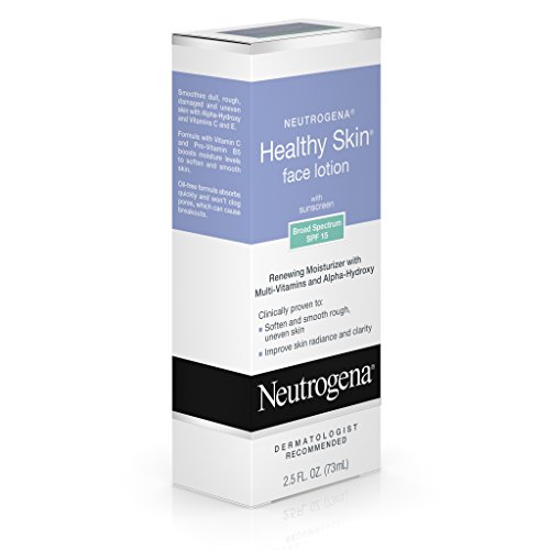 Neutrogena Healthy Skin Face Moisturizer Lotion with SPF 15 Sunscreen & Alpha Hydroxy Acid – Anti Wrinkle Cream with…