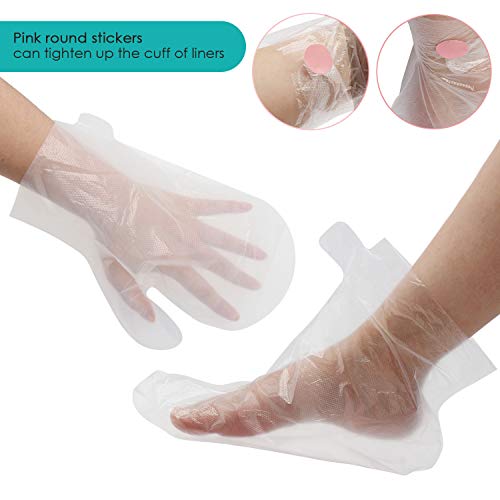 Segbeauty Paraffin Wax Liners, 200pcs Larger and Thicker Plastic Hand and Foot Bags, Plastic Paraffin Bath Mitt Glove…