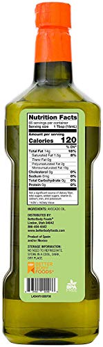 BetterBody Foods Refined Non-GMO Cooking Oil, Kosher, Keto and Paleo Diet Friendly, for High-Heat Cooking, 100% Pure…