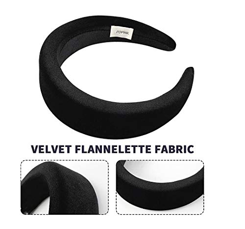 Womens Padded Headbands Fashion 2PCS Thick Velvet Pearl Vintage hair accessories Alice Band headband