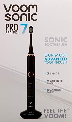 Voom Sonic Pro 7 Series Rechargeable Electronic Toothbrush, Advanced Oral Care Technology, 2-Minute Timer w/Quadrant…