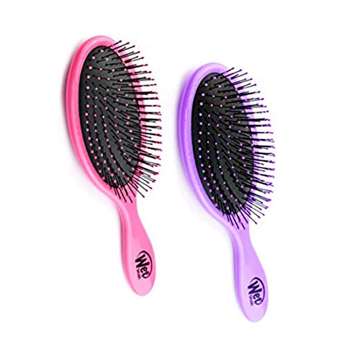 Wet Brush Original Detangling Hair Brush, Purple & Purple – Ultra-Soft IntelliFlex Bristles – Detangler Brush Glide…