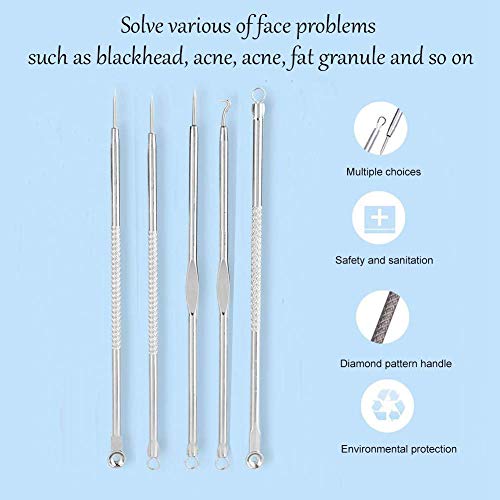 Blackhead Remover Tools,VIMILOLO Pimple Blemish Comedone Acne Extractor Remover Tool Stainless Steel Pimple Tweezers