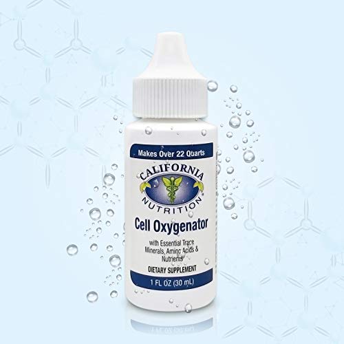 California Nutrition Cell Oxygenator 1 Fl Oz Bottle (Pack of 12), Liquid Oxygen Drops Daily Nutritional Supplement