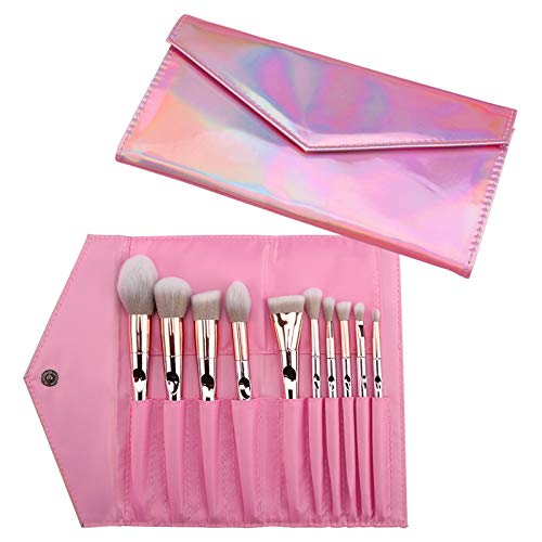 Makeup Brushes,10pcs Rose Gold Makeup Brushes Set For Women Daily Powder Eyeshadow Foundation Concealer Eyebrow Blending…