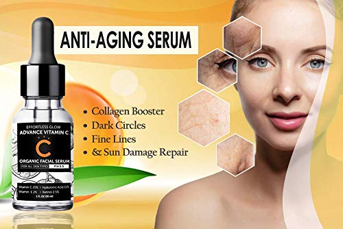 Zone – 365 Vitamin C Topical Face Serum with Hyaluronic Acid, Vitamin E, and Retinol to Remove Dark Spot – 1fl oz