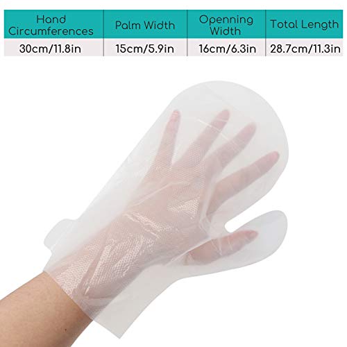 Segbeauty Paraffin Wax Liners, 200pcs Larger and Thicker Plastic Hand and Foot Bags, Plastic Paraffin Bath Mitt Glove…
