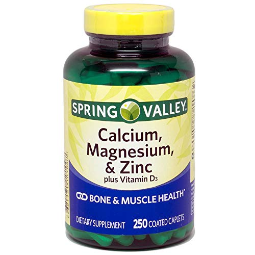 Spring Valley – Calcium Magnesium and Zinc, Plus Vitamin D3, 250 Coated Caplets