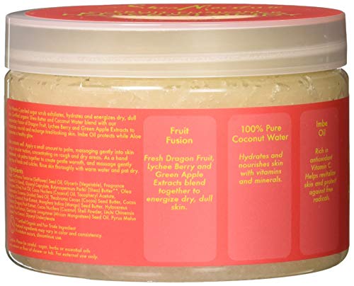 Shea Moisture Fruit Fusion Coconut Water Energizing Hand & Body Scrub | 12 Ounce