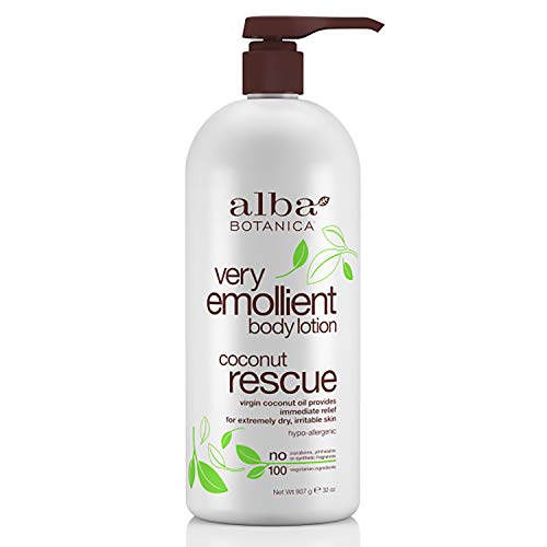 Alba Botanica Very Emollient Body Lotion, Coconut Rescue, 32 Oz