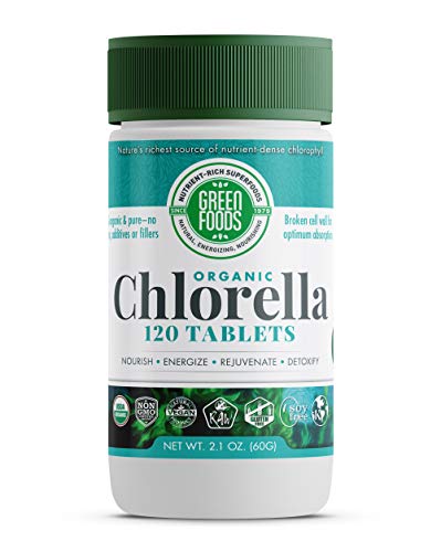 Green Foods Organic Chlorella 500 Mg, 120 Count