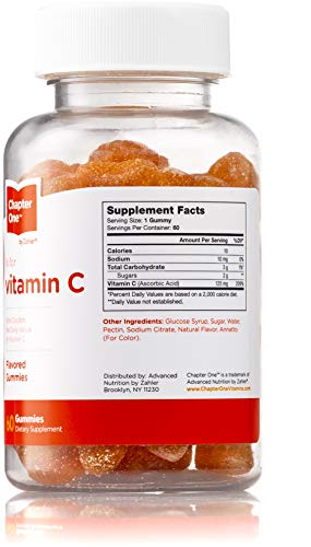 Zahler Chapter One Vitamin C Gummies, Great Tasting Chewable Vitamin C for Kids, Certified Kosher (120 Gummies)