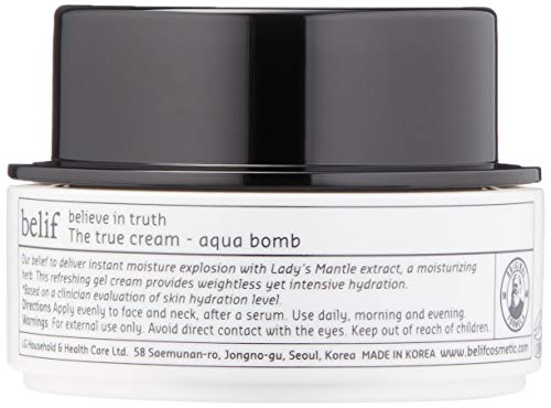 belif The True Cream Aqua Bomb | Lightweight Face Moisturizer for All Skin Types | /w Squalene, Ceramide & Apothecary…