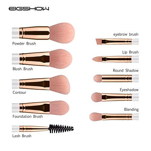 Makeup Brushes Sets, EIGSHOW Vegan Makeup Brushes Cruelty-Free Soft Synthetic Bristles for Foundation Blending Face…