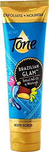 Tone Body Scrub – Brazilian Glam – Net Wt. 4.5 FL OZ (133 mL) Per Tube – Pack of 3 Tubes