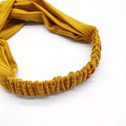 Vekola Headbands for Women | Thread Elastic Criss Cross Headwrap Vintage Solid Color Hair Wrap for Girls 8Colors