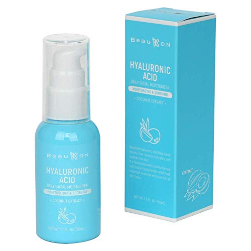 BeauKON Hyaluronic Acid with Coconut Extract, Daily Facial Moisturizer, Moisturizing and Hydrating Cream for Face…
