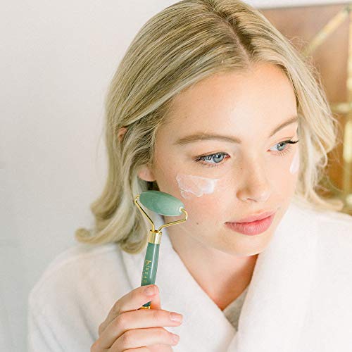 Jade Roller for Face – Skin Care Tools Used With Beauty Products, Jade Face Roller for Face, Small Eye Roller for Puffy…