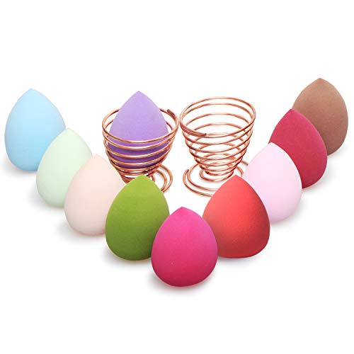 Makeup Sponge Blender Set with Beauty Sponge Holder for Dry Wet Use No-Latex
