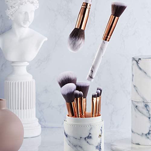 Ruesious 17PCS Makeup Brushes with Makeup Bag | Premium Synthetic Foundation Powder Concealers Blending Eye Shadows Face…