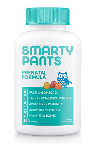 SmartyPants Prenatal Vitamins for Women with DHA and Folate – Daily Gummy Multivitamin: Vitamin C, B12, D3, Zinc for…