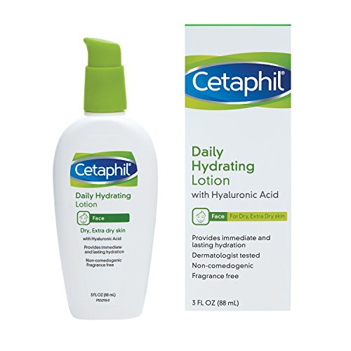 CETAPHIL Daily Hydrating Lotion for Face , With Hyaluronic Acid , 3 fl oz , Lasting 24 Hr Hydration , for Combination…
