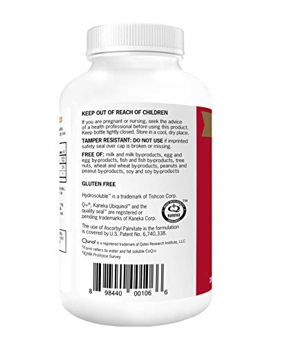 Ubiquinol CoQ10 100mg Softgels, Qunol Mega Ubiquinol 100mg – Superior Absorption – Active form of Coenzyme Q10 for Heart…