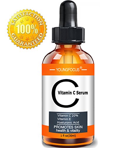 Youngfocus vitamin c skin serum facial serum hyaluronic acid organic anti aging face serum with vitamin e boost collagen…