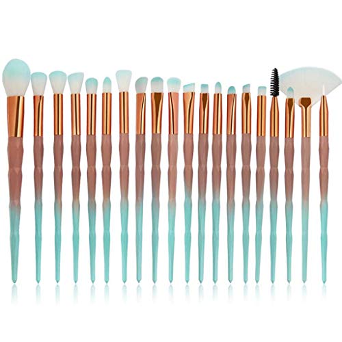 Eye Brush Set, 20 pcs Unicorn Eyeshadow Eyeliner Blending Crease Kit Makeup Brushes Make Up Foundation Eyebrow Eyeliner…