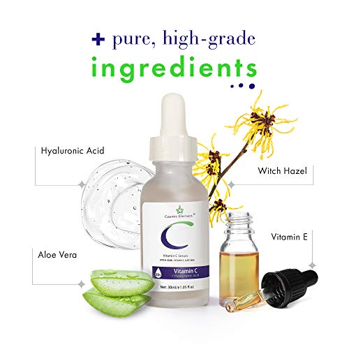 Vitamin C Serum for Face with Hyaluronic Acid, Face Serum with Vitamin E for Anti Aging, Vegan Facial Serum with Aloe…